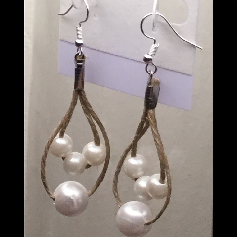 Silver Plated Pearl Earrings